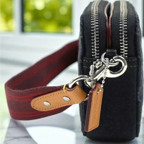 Coach Kira Convertible Denim Crossbody Wristlet HTF - Picture 14 of 16